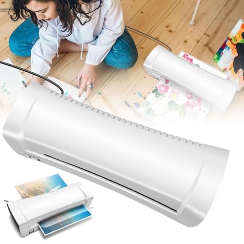 Thermal & Cold Laminating Laminate Machine,200W Laminator Machine with Hot and Cold Function,Abs Anti-Jam Button
