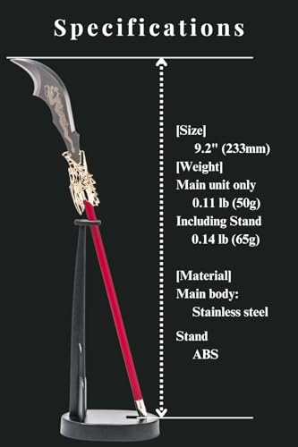 Wablade Three Kingdoms Desk Letter Opener with Stand, 9.2", Made in Japan