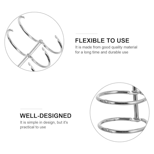 Binder Rings 50pcs Nickel 30mm Metal Binder Rings Loose Leaf Snap Ring for Document Organization Crafts Binding Supplies for Report Covers