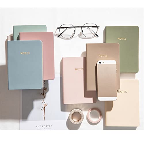 ASWRTYJO 80 Sheets Color A6 Pocket Pu Notebook Agenda Journals Diary Notepad Planner School Meeting Stationery Learn(Style G)