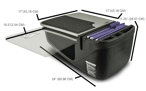 AutoExec GripMaster Car Desk for Your Vehicle Workstation and Mobile Office, Black