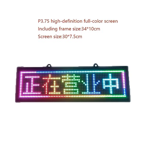 MekUk LED Sign Board Scrolling Message Programmable LED Display Board Message, Support Text, Animation,Use for Store, Coffee, Bar for Store, Car, Business, Promotion (Color : Multi-Colored, Size : 3