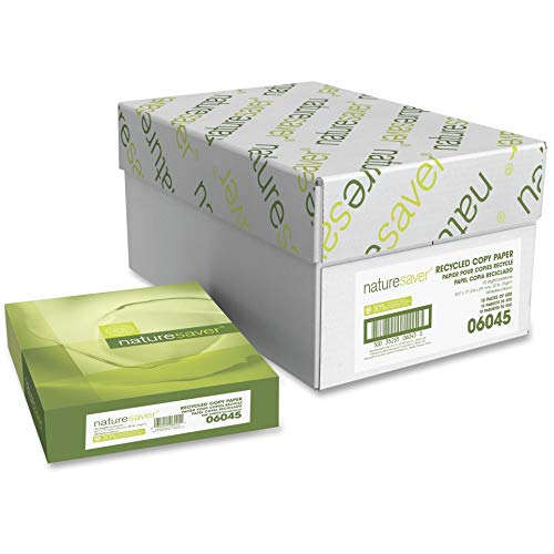 Recycled Paper, Acid-Free, 5000 Sheets, 92 Bright, 8-1/2" x 11", 20lb White (NAT06045)