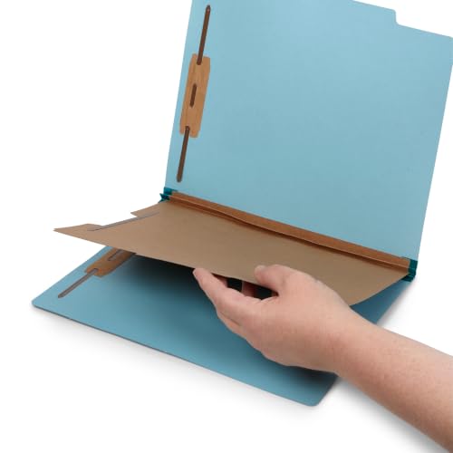 Blue Summit Supplies 10 Classification Folders, 1 Divider, Light Blue