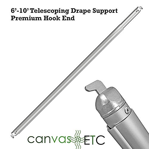 CanvasETC Pipe and Drape Trade Show Display Booth Package (1) 10 ft. x 10 ft. - Black Banjo Uprights, Drape Supports,Bases, Drape
