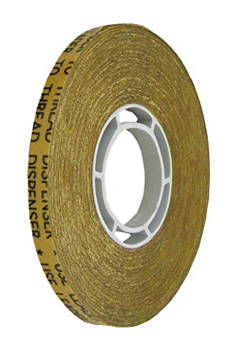 ALLTAPESDEPOT ATG Transfer Gun Double Side Refill Tapes, Reverse Wound Adhesive Transfer Tape Acid Free Gold Paper Liner ATG-7502, 1/4" X 36YD Pack of 144