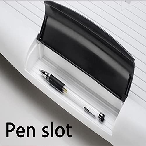 FKHFTI White Sliding Keyboard Tray, Keyboard Platform Drawer Under Desk, Ergonomic Pull Out Platform, Underdesk Holder for Keyboard,with Pencil Drawer (Black with Beam)