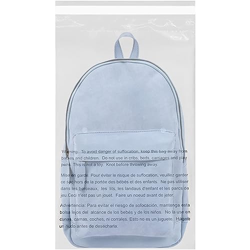 EcoSwift - 24" X 36" (250 Count) Self Seal Clear Poly Bags with Suffocation Warning for Packaging, Shipping - Permanent Adhesive