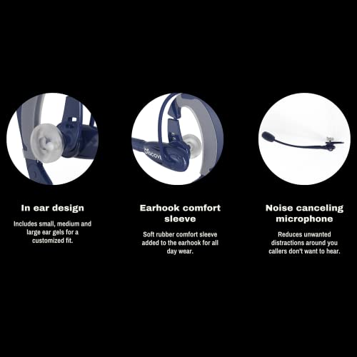 Discover D713U Wired Earpiece Headset with Mic for Computer Calls and Meetings | Compatible with Zoom, Microsoft Teams, Cisco, Avaya, RingCentral | USB-A & USB-C