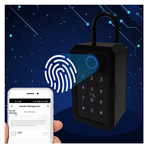 Key Lock Box Safe Storage Waterproof Organizer Secret Cabinet Outdoor,Smart Electronic Work with Gateway Security Fingerprint Wall