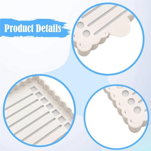 4pcs Sticky Notes Holder with Stencil Desk Memo Pad Organizer for 3x3 Notes