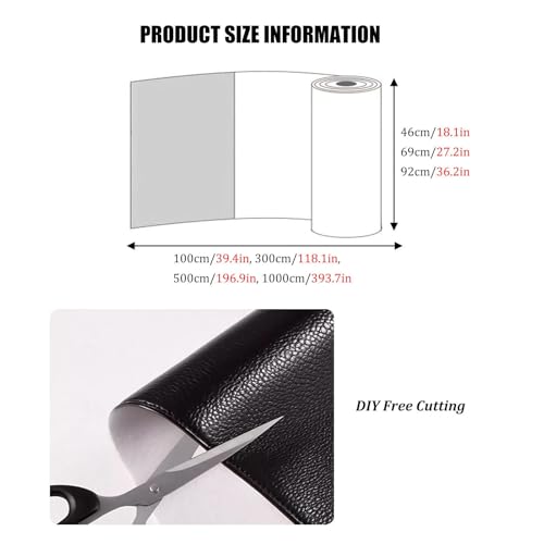 Fabric Adhesives Light Gray Leather Repair Patch Self Adhesive for Furniture Car Seats Couch Upholstery Waterproof Strong Hold Easy to Cut(27.2x196.9in)