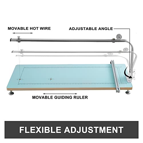 UHRLGHS Foam Cutting Machine, 30.7x13x9.8 Inch, Adjustable Angle, Temperature Controlled Table, MDF+Alloy for Carving and Modeling,30.7 X 13 X 2.2inch