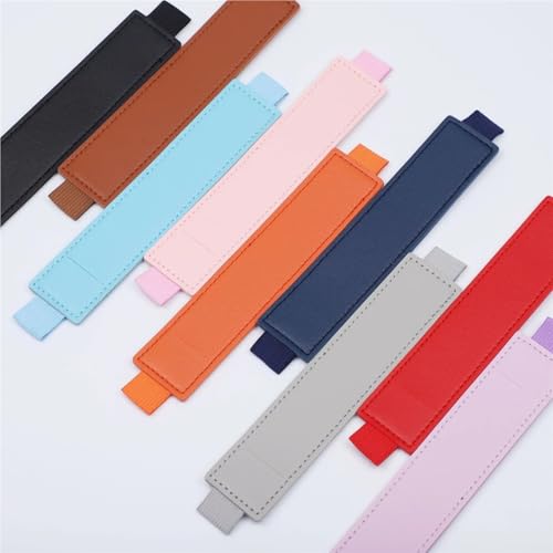 Ktann Pocket Protector 8 Pcs Pen Bag, PU Leather with Elastic Band for Office(Black)