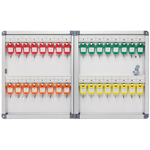 xdgFHsy Wall Mount, Home Wall-Mounted Aluminum Alloy Key Lock Box(32-Keys)