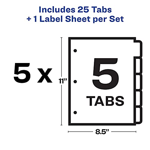 AVERY AVE11492 - Big Tab Index Maker Clear Label Dividers