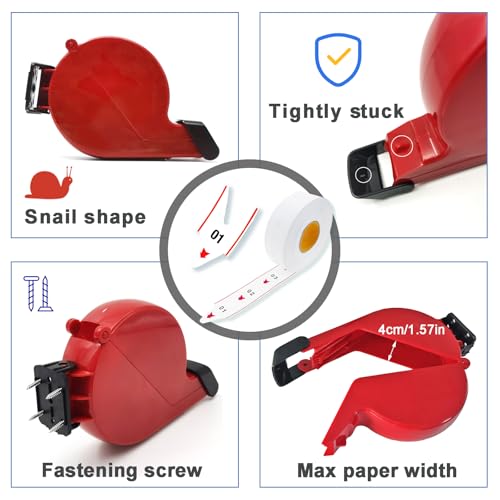 Number Ticket Dispenser with Stand & 2-Digit Queue Roll — Waiting in Line Ticket Machine for Pickup/Order/Deli Counters, Service Windows & Reception Desk