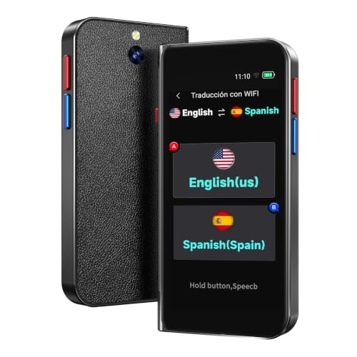 Language Translator Device No Wifi Needed, High-end Upgraded Ai Translator, Offline Real-Time Voice Spainish Translation, Support 150 Languages, Recording&Photo Premium Translation Device for Business