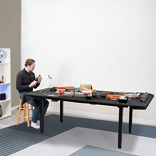VIVO Black 4-Leg Dual Motor Electric Standing Desk Frame, DESK-E-400B