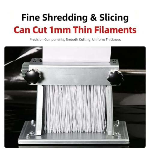 Crank Shredding Machine, Hand Crank Leaf Cutter, Manual Tobacco Leaf Shredder, 1mm Width, Hand Crank Strip-Cut, with 2 Table Clamps, for Home Use, Office, School