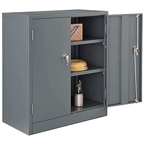 Global Industrial Counter Height Cabinet with Locking Lever Handle, 2
