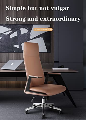 Leather Office Chair with Armrest High Back Classic 360 Degrees Rotation Adjustable Height Executive Chair Computer Desk Chair for Office