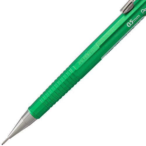 Pentel Sharp Mechanical Pencil, (0.5mm), Metallic Green Barrel, Box of 12 (P205MD)