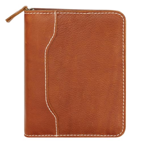 FranklinCovey - Colt Ring-Bound Binder for FranklinCovey Planners | Leather - Zipper Binder (Compact, Rustic)