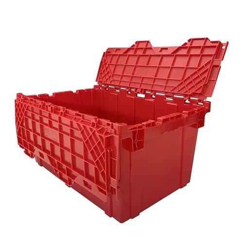 Moving & Storage Crates, Red Crates 27" x 17" x 12", 2- Pack