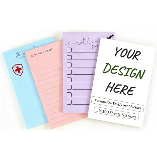Bulk Personalized Notepads with Logo Text for Business, Office, Events