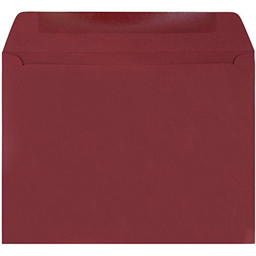 JAM PAPER 9 x 12 Booklet Premium Envelopes - Dark Red - 100/Pack