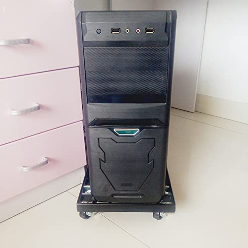 ZCSO Desktop Pc Tower CPU Rolling Stand, Mobile PC Holder, Computer Tower Cart, Computer Host Stand with Wheels Under Home Office Desk PC Stand Base(A,Medium)