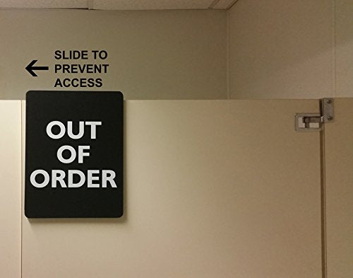 "Out Of Order" Sign for Bathroom Stalls (10)