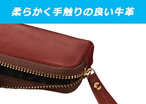 レイメイ藤井 Raymay Fujii NF2803K Pen Case, Pencil Case, Bloomsberry Leather Pen Case, Leather, Navy