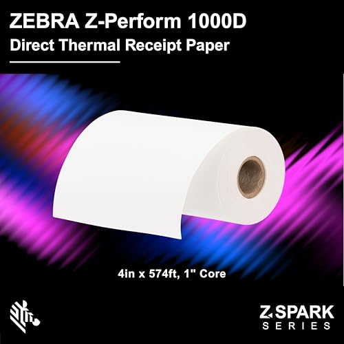 Zebra 1000D Direct Thermal Receipt Paper | 4" | 2.4mil
