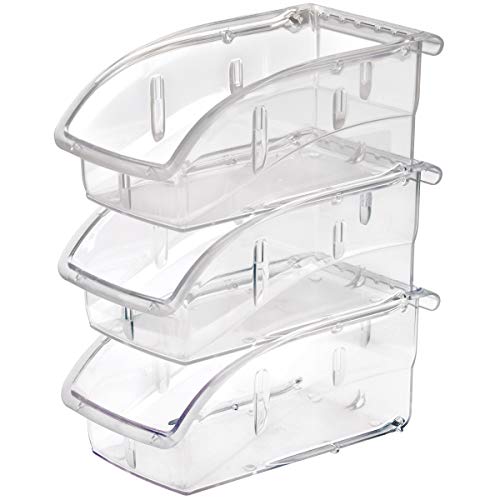 Akro-Mils 305A3 Insight Ultra-Clear Hanging and Stacking Plastic Storage Bin, (7-3/8-Inch x 4-1/8-Inch x 3-1/4-Inch), Clear, (16-Pack)
