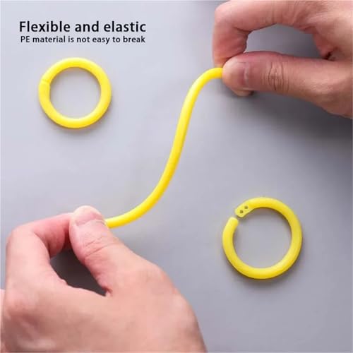 Binder Rings 500Pcs 15/20/28/32/40mm Plastic Ring Binder DIY Albums Circle Loose-Leaf Book Hoops Opening Office Binding Supplies Photo Album(28mm Color Mix)