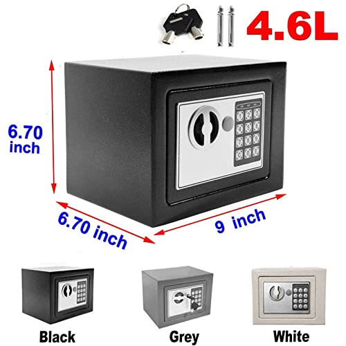 ntumLeap Safe 6L Home Security Safe Box,Electronic Lock Safe,Wall Floor Mounted Steel Security Box Solid Steel Security Box Safe,