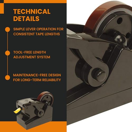 Start International- W - ZCM0300 - Manual Tape Dispenser - Industrial Packing Tape Gun with Adjustable Cut Length - Heavy Duty Packaging Tape Cutter - 1 Inch Desk Dispensers
