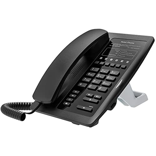 Fanvil H3W Wi-Fi IP Phone Black Wireless Built-in 2.4Ghz USB for Charging VoIP Phone Hotel/Hospital (Black)
