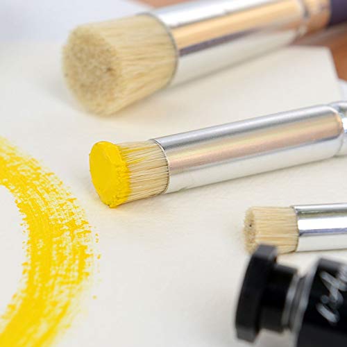 saditesdk 3pcs/Set Brush Fabric/Deco Paint Stencil Brush Handmade DIY Pen Stamp Pen Textile Pigment