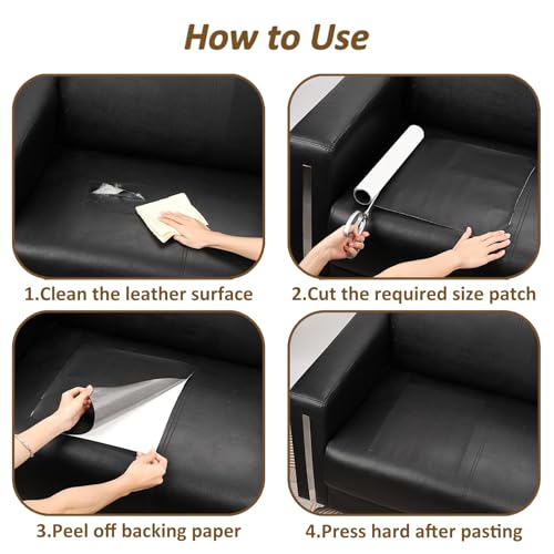Fabric Adhesives Leather Repair Patch Self Adhesive Leather Chair Patch DIY Large Vinyl Repair Kit, for Furniture Couch Chairs Car Seat(Navy Blue)