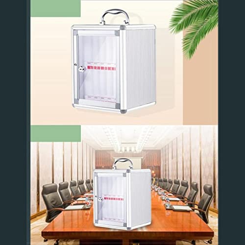 Management Storage Box Mobile Phone Cabinet Storage Safe Deposit Box Student Staff Transparent Wall-Mounted Storage Box with Lock,Silver-8