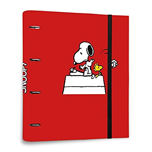 Grupo Erik 4 Ring Binder A4 - Snoopy Stationery | 10.6 x 12.6 inches - 27 x 32 cm - A4 Ring Binder Folder, Document Folder | Peanuts Snoopy Gifts for Dog Lovers