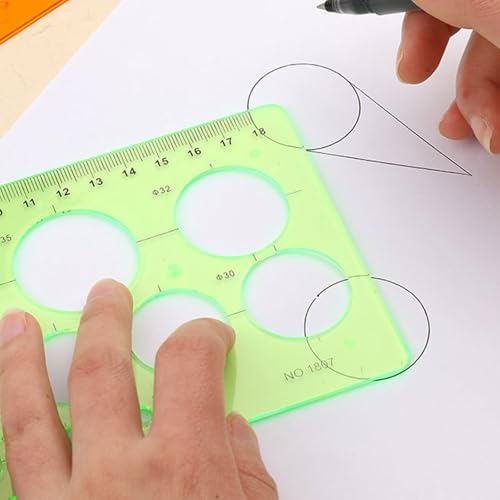 Circles Template Circles Ruler Drawing Ruler Tool Geometry Stencils for Building Formwork Drawing Templates Measuring Stencil School Supplies