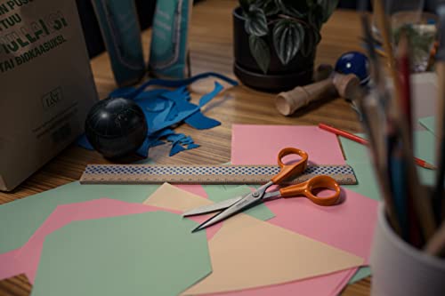 Fiskars Paper Scissors, Total Length: 17 cm, Quality Steel/Synthetic Material, Classic, 1000816