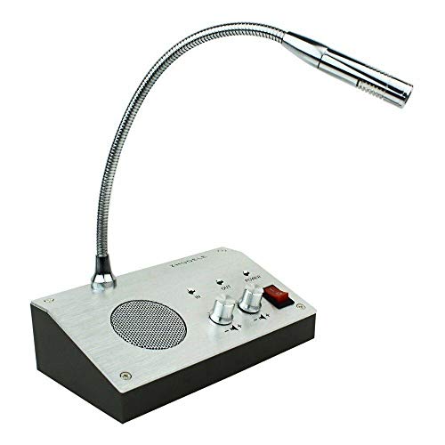 2020 Beacon Pet Window intercom Dual-Way Audio Office Station Window Interphone Speaker,Anti-Interference Bank Teller Counter Ticket Wireless Glass Window Microphone