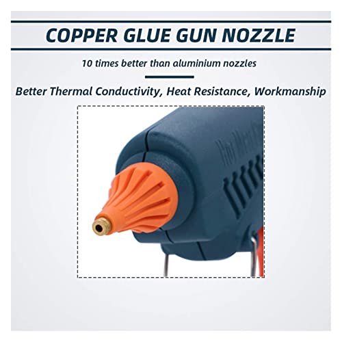 LIBODD Hot Glue Gun 100W Hot Melt Glue Gun Pure Copper Nozzles with Power Switch 5 Glue Sticks 11mm House Power Tool Home DIY Craft for DIY Arts, Crafts and Quick Repairs(Luxury Set)