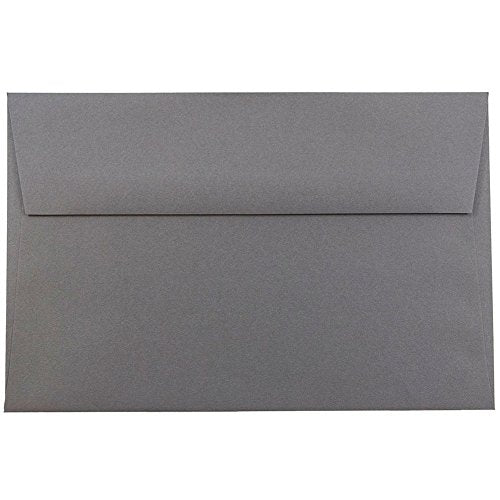 JAM PAPER A9 Premium Invitation Envelopes - 5 3/4 x 8 3/4 - Dark Grey - Bulk 500/Box