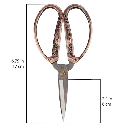 JubileeYarn Classic Chinese Small Embroidery Craft Scissors - Copper - 10 Scissors